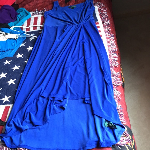 Lauren stretchy maxi dress blue - Picture 1 of 4